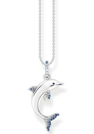 THOMAS SABO Kette mit Anhänger »Delfin mit Steinen