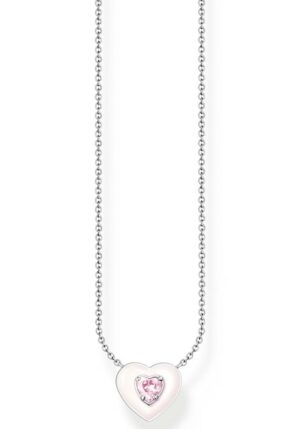 THOMAS SABO Kette mit Anhänger »Herz mit pinkem Stein