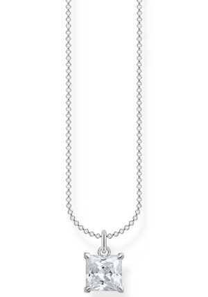 THOMAS SABO Kette mit Anhänger »mit blauem oder weißem Stein KE2156-051-14-L45V