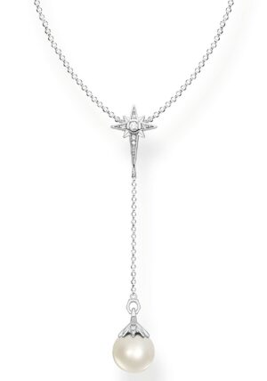 THOMAS SABO Kette mit Anhänger »Perle mit Stern silber