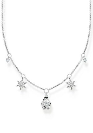 THOMAS SABO Kette mit Anhänger »Pinguin und Schneeflocken