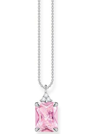 THOMAS SABO Kette mit Anhänger »pinker Stein