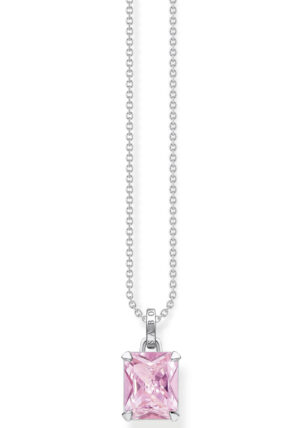 THOMAS SABO Kette mit Anhänger »pinker Stein