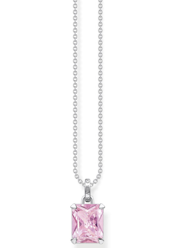 THOMAS SABO Kette mit Anhänger »pinker Stein