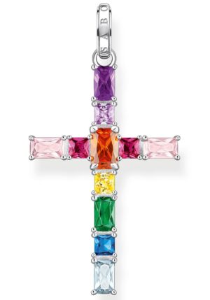 THOMAS SABO Kettenanhänger »Kreuz pinke oder bunte Steine