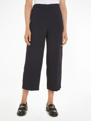 Tommy Hilfiger Bügelfaltenhose »FLUID TWILL WIDE LEG CROP«