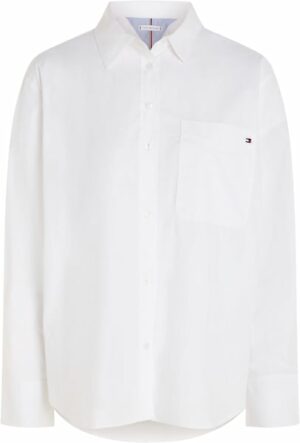 Tommy Hilfiger Curve Hemdbluse »CRV SOLID COTTON EASY FIT SHIRT«