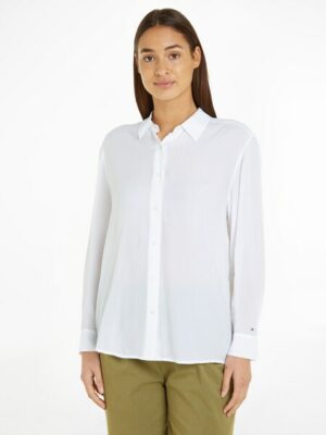 Tommy Hilfiger Hemdbluse »FLUID VIS CREPE REGULAR SHIRT LS«