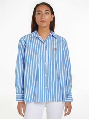 Tommy Hilfiger Hemdbluse »SMD STRIPE EASY FIT LS SHIRT«