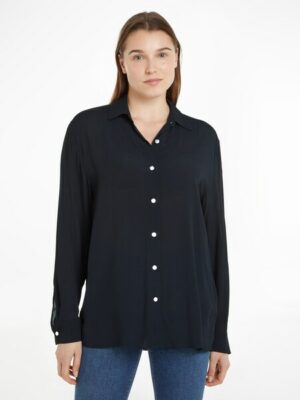 Tommy Hilfiger Hemdbluse »VISCOSE CREPE FLUID SHIRT LS«