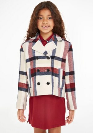 Tommy Hilfiger Kurzjacke »HILFIGER CHECK PEACOAT«