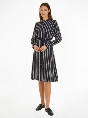Tommy Hilfiger Shirtkleid »ARGYLE STRIPE MIDI SHIRT DRESS«