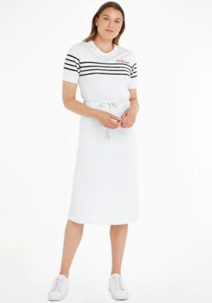 Tommy Hilfiger Shirtkleid »REG STRIPE EMB MIDI C-NK DRS SS«