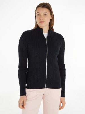 Tommy Hilfiger Strickjacke »SKINNY CABLE ZIP CARDIGAN«