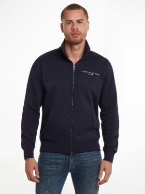 Tommy Hilfiger Sweater »TOMMY LOGO ZIP THRU STAND COLLAR«