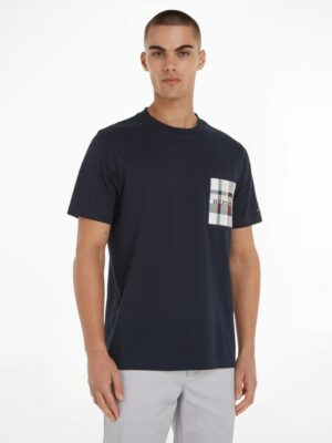 Tommy Hilfiger T-Shirt »CHECK MONOTYPE LABEL TEE«