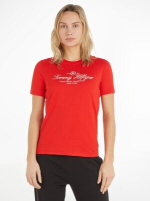 Tommy Hilfiger T-Shirt »REG HILFIGER SCRIPT C-NK SS«