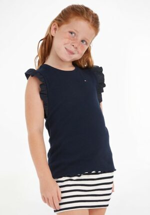 Tommy Hilfiger T-Shirt »RUFFLE RIB TOP«