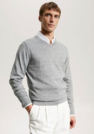 Tommy Hilfiger V-Ausschnitt-Pullover »PIMA ORG CTN CASHMERE V NECK«