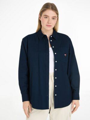 Tommy Jeans Blusentop »TJW BADGE BOYFRIEND SHIRT«