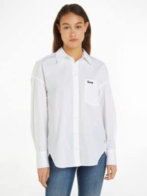 Tommy Jeans Blusentop »TJW SP OVR SCRIPT SHIRT EXT«