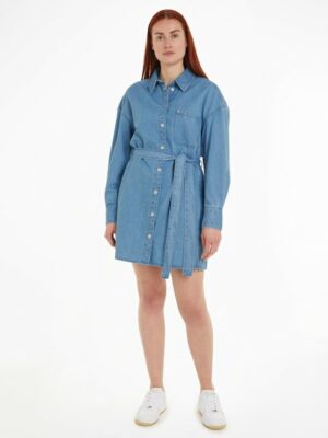 Tommy Jeans Curve Shirtkleid »TJW BELTED DENIM SHIRT DRESS EXT«