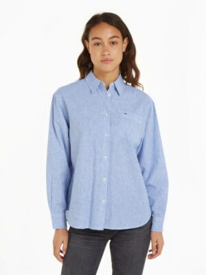 Tommy Jeans Hemdbluse »TJW BOXY STRIPE LINEN SHIRT«