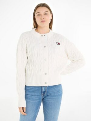 Tommy Jeans Strickjacke »TJW BADGE CABLE CARDIGAN«