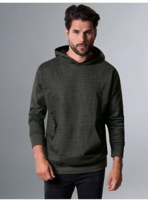 Trigema Kapuzensweatshirt »TRIGEMA Hoodie mit Print-Muster und Känguru-Tasche«