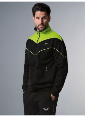 Trigema Sweatjacke »TRIGEMA Sweatjacke mit Neon-Elementen«