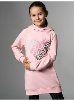 Trigema Sweatshirt »TRIGEMA Sweatkleid Herz im Leo-Print-Look«