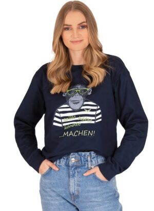 Trigema Sweatshirt »TRIGEMA Sweatshirt mit großem Affen-Druckmotiv«