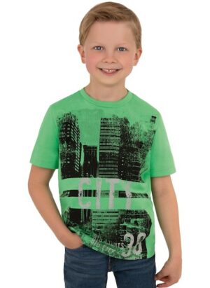 Trigema T-Shirt »TRIGEMA T-Shirt für Jungen mit Skyline-Motiv«