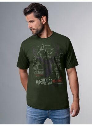 Trigema T-Shirt »TRIGEMA T-Shirt mit großem Hirsch-Print«