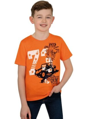 Trigema T-Shirt »TRIGEMA T-Shirt mit jugendlichem Motiv für Jungen«