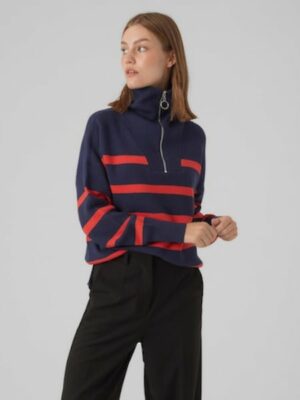 Vero Moda Troyer »VMSABA STRIPE LS HIGHNECK BLOUSE GA NOOS«