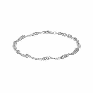 Vivance Armband »925/- Sterling Silber weiss Singapurkette 19 cm«