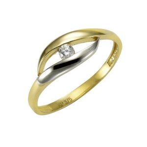 Vivance Fingerring »375/- Gelbgold bicolor Zirkonia«