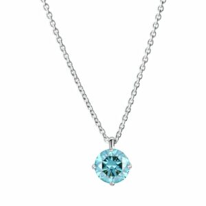Vivance Kette mit Anhänger »375/- Gelbgold weiß rhodiniert Blautopas«