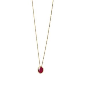 Vivance Kette mit Anhänger »585/- Gelbgold glanz oval Rubin«