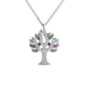 Vivance Kette mit Anhänger »925-Sterling Silber rhodiniert Zirkonia«