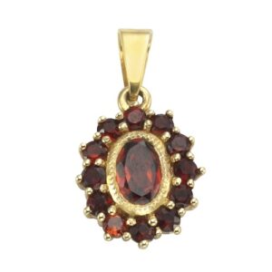 Vivance Kettenanhänger »333/- Gelbgold mit Granat«