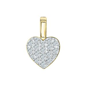 Vivance Kettenanhänger »375/- Gelbgold bicolor Herz Zirkonia«