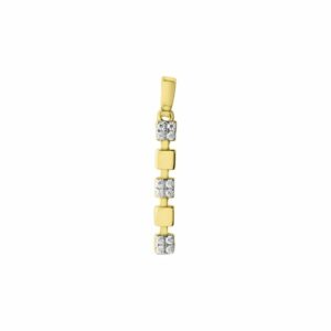 Vivance Kettenanhänger »375/- Gelbgold bicolor Zirkonia«