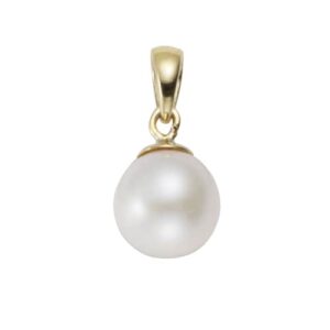 Vivance Kettenanhänger »375 Gold Perle weiß 7-7