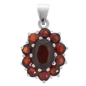 Vivance Kettenanhänger »925/- Sterling Silber 11x Granat«