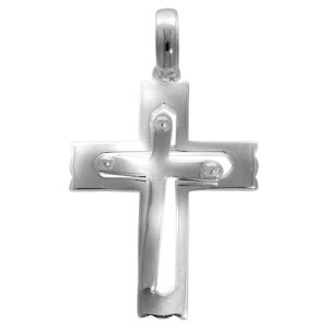 Vivance Kettenanhänger »925/- Sterling Silber rhod. Kreuz«