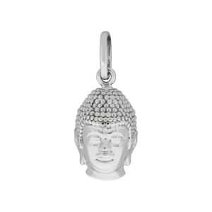 Vivance Kettenanhänger »925/- Sterling Silber rhodiniert Buddah-Kopf Zirkonia«