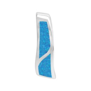 Vivance Kettenanhänger »925-Sterling Silber rhodiniert synth. Opal blau«