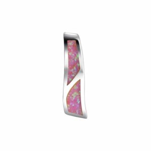 Vivance Kettenanhänger »925-Sterling Silber rhodiniert synth. Opal pink«